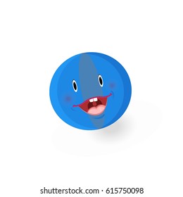 Emoticon showing teeth blue