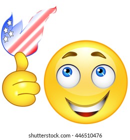 Emoticon showing thumb up