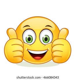 Emoticon showing thumb up