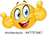 Emoticon showing thumbs up