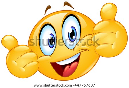 Emoticon showing thumbs up