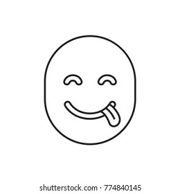 emoticon showing tongue icon illustration isolated vector sign symbol