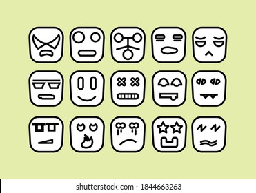 Icono simple del emoticono para su fondo