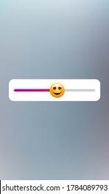 Emoticon slider template feedback poll social media creative like icon. Emoji slider