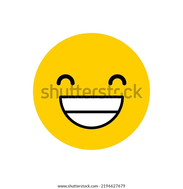 Emoticon Smile Clenched Teeth Stock Vector (Royalty Free) 2196627679 ...