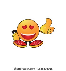 Emoticon smile. Design template vector
