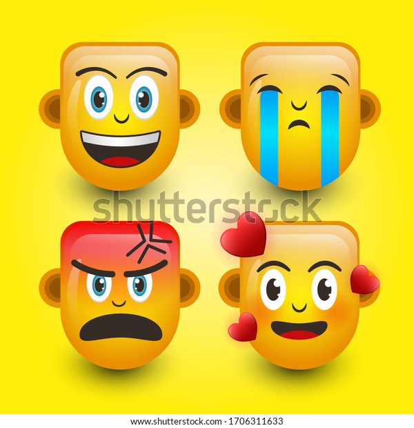 Vector De Stock Libre De Regalias Sobre Emoticon Cara Sonriente Cara Triste Cara