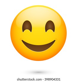  Emoticon smile. Isolated vector illustration on white background