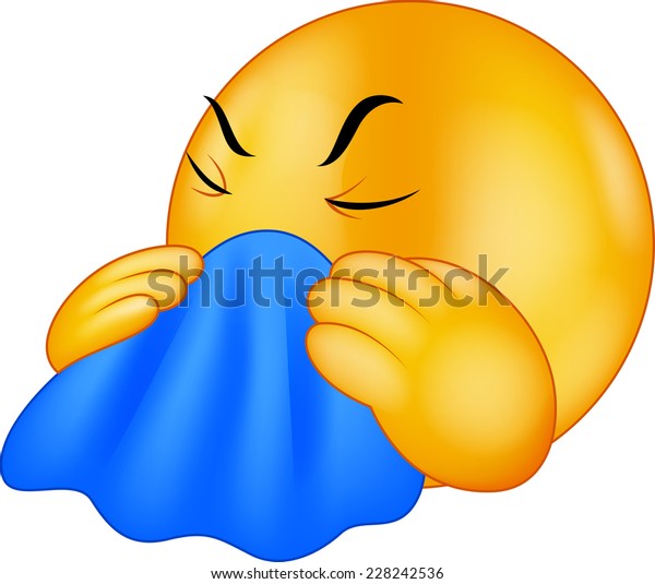 Emoticon Smiley Coughing Stock Vector (Royalty Free) 228242536