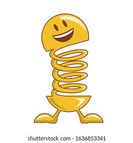 Emoticon spiral icon, isolated vector illustration on white background.