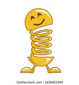 Emoticon spiral icon, isolated vector illustration on white background.