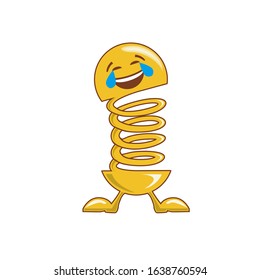 Emoticon spiral icon, isolated vector illustration on white background.