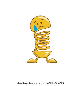 Emoticon spiral icon, isolated vector illustration on white background.