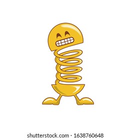 Emoticon spiral icon, isolated vector illustration on white background.
