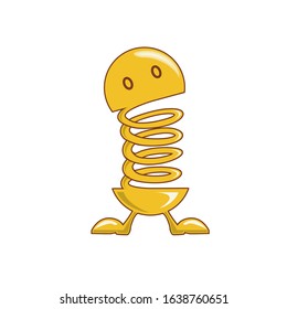 Emoticon spiral icon, isolated vector illustration on white background.