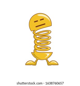 Emoticon spiral icon, isolated vector illustration on white background.