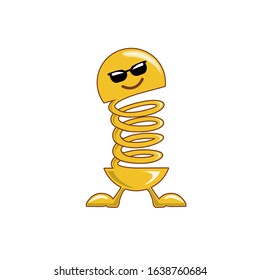 Emoticon spiral icon, isolated vector illustration on white background.