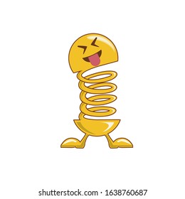 Emoticon spiral icon, isolated vector illustration on white background.