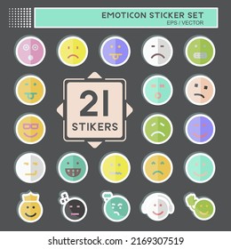 Emoticon Sticker Set. suitable for Education symbol. simple design editable. design template vector. simple symbol illustration