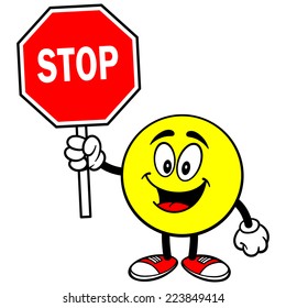 Emoticon with Stop Sign