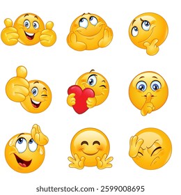 emoticon striker with various expressions
