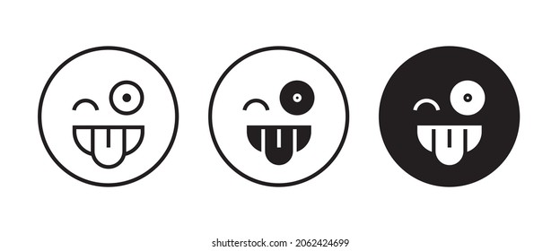 Emoticon with stuck out tongue and winking eye