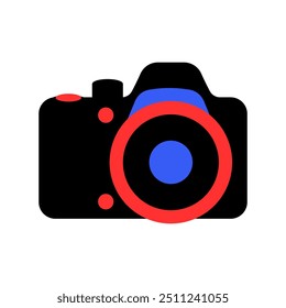 Emoticon Style Kamera mit weißem Bildschirmhintergrund
