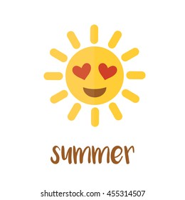 emoticon sun summer vector icon art graphic