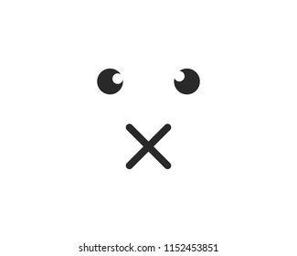 Emoticon template face expression icon vector