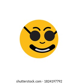 Icono de expresión de rostro de plantilla emoticono

