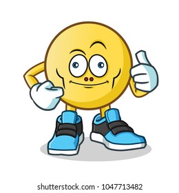 emoticon ugly mascot vector cartoon illustration