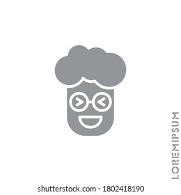 Emoticon vector boy, man icon gray on white background. vector emoticon icon symbol sign from modern user interface collection for mobile concept and web apps design. Laugh, emoji icon vector, emotion