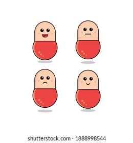 Emoticon vector design, angry, touched, crying smile