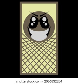 diseño vectorial emoticono, concepto vintage, diseño de ropa.