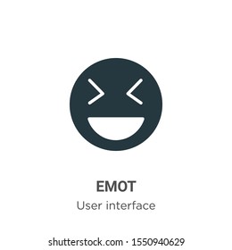 Emoticon vector icon on white background. Flat vector emoticon icon symbol sign from modern user interface collection for mobile concept and web apps design.