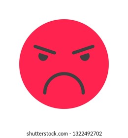 Emoticon vector, Social media flat design icon