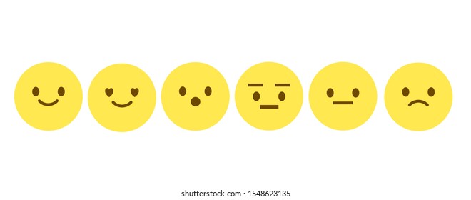 Emoticon. Vector style smile face icons. Emoji