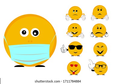 Emoticon. Vector style smile face icons