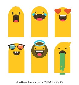 Emoticon y vibes vector divertido