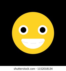 Emoticon. Yellow Emoji. Isolated Illustration on White Background