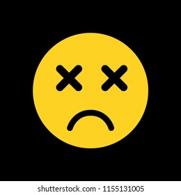 Emoticon. Yellow Emoji. Isolated Illustration on White Background