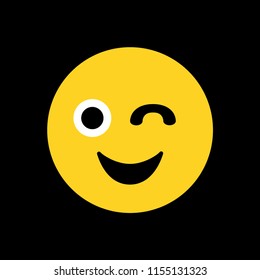 Emoticon. Yellow Emoji. Isolated Illustration on White Background