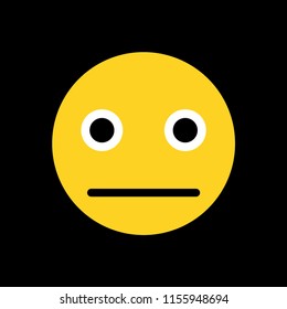 Emoticon. Yellow Emoji. Isolated Illustration on White Background