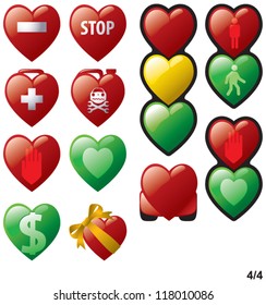 Emoticons automotive-styled. Set 4 of 4.