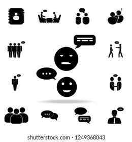 emoticons with a bubble of communication icon. Detailed set of conversation icons. Premium graphic design. One of the collection icons for websites, web design, mobile app