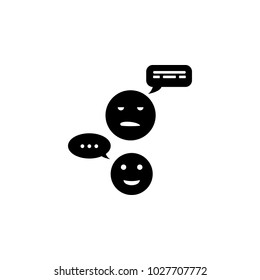 emoticons with a bubble of communication icon. ommunication element icon. Premium quality graphic design. Signs and symbols collection icon for websites, web design, mobile app on white background