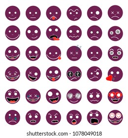 Emoticons with different emotions