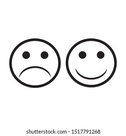 Emoticons Different Emotions On White Background Stock Vector (Royalty ...