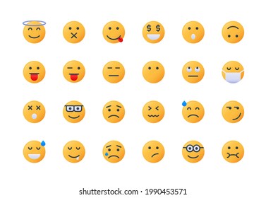 Emoticons - Emoji Gradient Icon Set