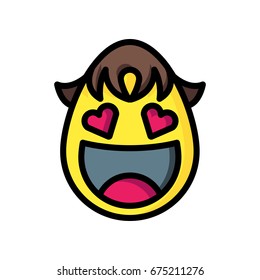 Emoticons , Emoji icons - love boy (Ultra Color)